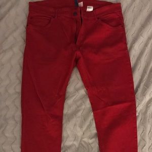 Red jeans